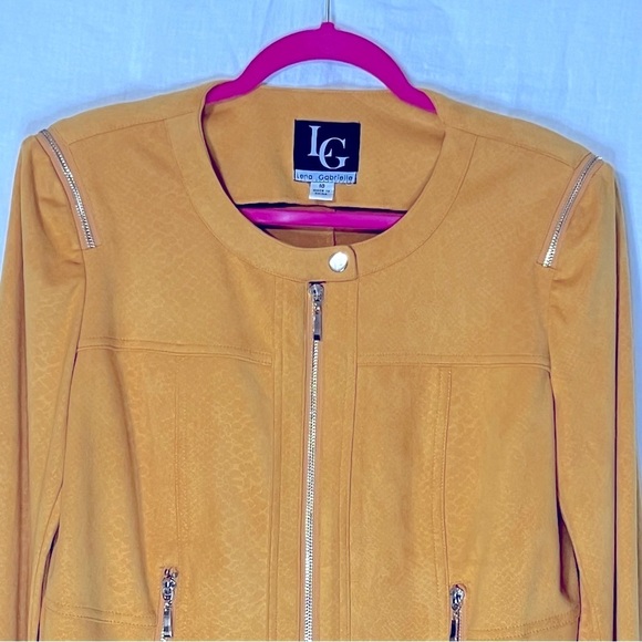 Women’s Lena Gabrielle Mustard yellow Blazer/Suit jacket Size 10 - Picture 10 of 11